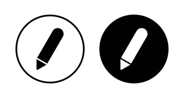 Beyaz arkaplanda izole edilmiş kalem simgesi vektörü. Kalem vektör simgesi