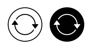 Beyaz arkaplanda izole edilmiş simge vektörünü tazele. Simge vektörünü yeniden yükle. Simgeyi güncelle. simgeyi dönüştür