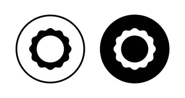 Rozet simgesi vektörü beyaz arkaplanda izole edildi. Ödül ikonu. Başarmak. Damga