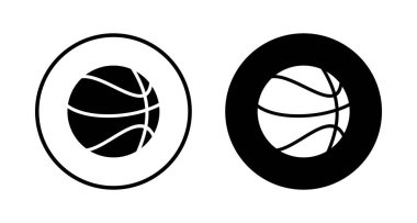 Basketbol ikonu vektörü beyaz arkaplanda izole edildi. Basketbol ikonu. Basketbol logo vektör simgesi