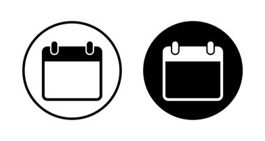 Takvim simgesi vektörü beyaz arkaplanda izole edildi. Takvim sembolü. Takvim vektör simgesi. Son teslim tarihi. Randevu. Süre