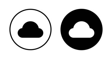 Beyaz arkaplanda bulut simgesi vektörü izole edildi. bulut hesaplama simgesi