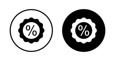 İndirim simgesi vektörü beyaz arkaplanda izole edildi. İndirim etiketi simgesi. 