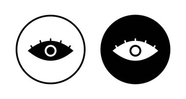 Göz simgesi vektörü beyaz arkaplanda izole edildi. Bak ve Vizyon simgesi. Göz vektörü simgesi