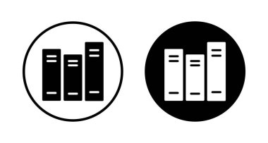 Kütüphane simgesi vektörü beyaz arkaplanda izole edildi. Kitap simgesi vektörü