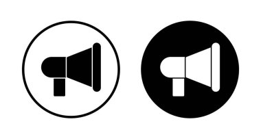 Beyaz arkaplanda izole edilmiş megafon simgesi vektörü. Hoparlör ikon vektörü. Cilt simgesi