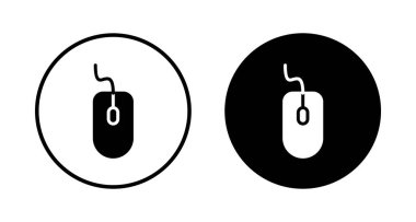 Bilgisayar Fare Simgesi vektörü beyaz arkaplanda izole edildi. Bilgisayar fare vektör simgesi