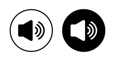 Beyaz arkaplanda izole edilmiş ikon vektörü. Cilt simgesi. Hoparlör ikon vektörü. Ses. Ses