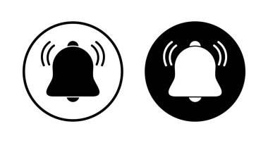 Bell Simgesi vektörü beyaz arkaplanda izole edildi. Bildirim sembolü. Çan vektör simgesi