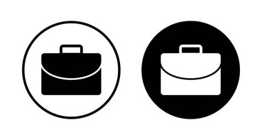 Beyaz arkaplanda izole edilmiş evrak çantası simgesi vektörü. Evrak çantası vektör simgesi