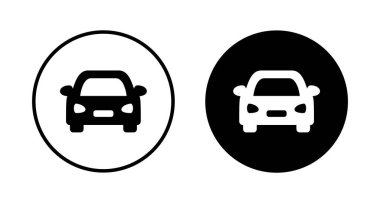 Beyaz arka planda araba ikonu vektörü izole edildi. Araba simgesi vektörü. 