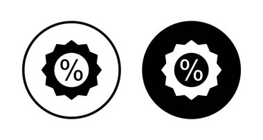 İndirim simgesi vektörü beyaz arkaplanda izole edildi. İndirim etiketi simgesi. 