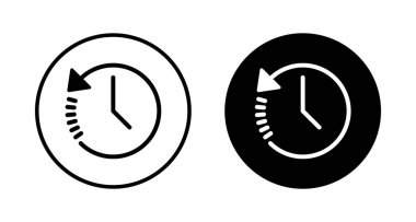 Tarih simgesi vektörü beyaz arkaplanda izole edildi. Geçmiş vektör simgesi