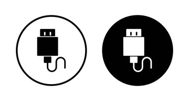 Beyaz arkaplanda izole edilmiş Usb simgesi vektörü. Flash disk simgesi vektörü