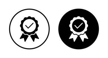 Beyaz arkaplanda izole edilmiş simge vektörüne ulaş. Ödül vektör ikonu. Madalya Vektör ikonu. - Başarı. damga