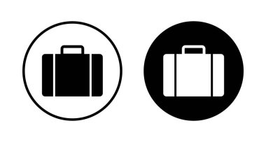 Beyaz arkaplanda izole edilmiş evrak çantası simgesi vektörü. Evrak çantası vektör simgesi