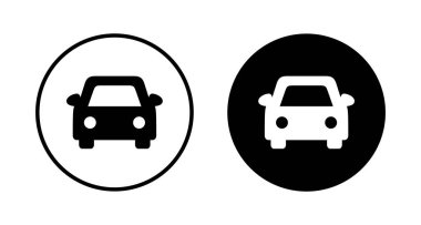 Beyaz arka planda araba ikonu vektörü izole edildi. Araba simgesi vektörü. 