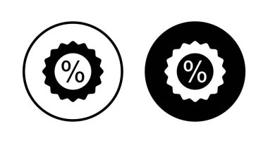 İndirim simgesi vektörü beyaz arkaplanda izole edildi. İndirim etiketi simgesi. 