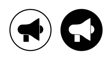 Beyaz arkaplanda izole edilmiş megafon simgesi vektörü. Hoparlör ikon vektörü. Cilt simgesi