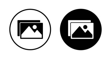 Resim simgesi vektörü beyaz arkaplanda izole edildi. Resim vektör simgesi. fotoğraf galerisi simgesi vektörü