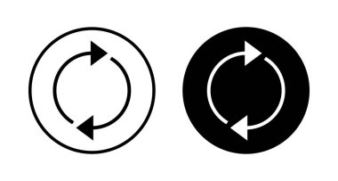 Beyaz arkaplanda izole edilmiş simge vektörünü tazele. Simge vektörünü yeniden yükle. Simgeyi güncelle. simgeyi dönüştür