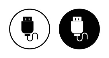 Beyaz arkaplanda izole edilmiş Usb simgesi vektörü. Flash disk simgesi vektörü