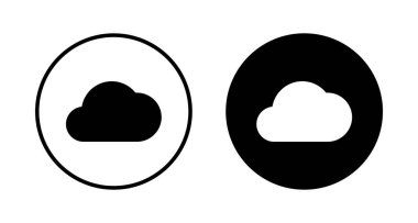 Beyaz arkaplanda bulut simgesi vektörü izole edildi. bulut hesaplama simgesi