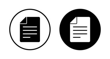 Beyaz arkaplanda izole edilmiş belge simgesi vektörü. Kağıt ikonu. Dosya Simgesi