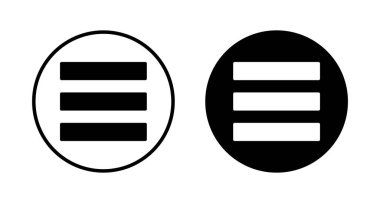 Menü Simgesi vektörü beyaz arkaplanda izole edildi. Web menü simgesi