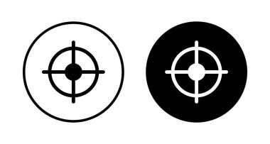 Hedef simge vektörü beyaz arkaplanda izole edildi. Hedef vektör simgesi. hedef simgesi. Pazarlama hedefi. Nişan al.