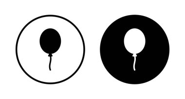 Beyaz arkaplanda izole edilmiş balon simgesi vektörü. Parti balonu süsleme doğum günü vektörü. Balon vektör simgesi