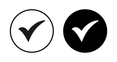 Beyaz arkaplanda izole edilmiş simge vektörünü kontrol et. İşaret simgesini işaretle. Kontrol listesi simgesi. Tik tak