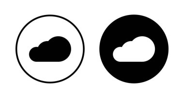 Beyaz arkaplanda bulut simgesi vektörü izole edildi. bulut hesaplama simgesi