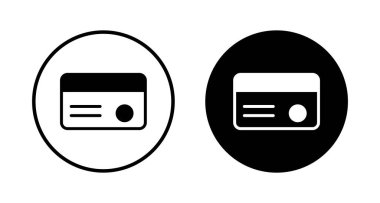 Kredi kartı simgesi vektörü beyaz arkaplanda izole edildi. Kredi kartı ödeme simgesi vektörü