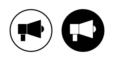 Beyaz arkaplanda izole edilmiş megafon simgesi vektörü. Hoparlör ikon vektörü. Cilt simgesi