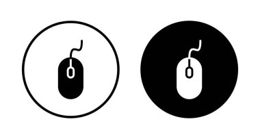 Bilgisayar Fare Simgesi vektörü beyaz arkaplanda izole edildi. Bilgisayar fare vektör simgesi