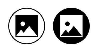 Resim simgesi vektörü beyaz arkaplanda izole edildi. Resim vektör simgesi. fotoğraf galerisi simgesi vektörü