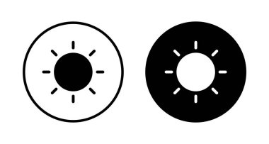 Sun icon vector isolated on white background. Sun vector icon clipart