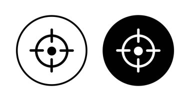 Hedef simge vektörü beyaz arkaplanda izole edildi. Hedef vektör simgesi. hedef simgesi. Pazarlama hedefi. Nişan al.