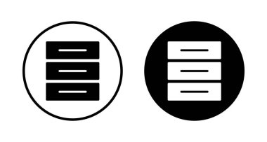 Veritabanı simgesi vektörü beyaz arkaplanda izole edildi. veritabanı vektörü simgesi