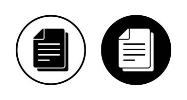 Beyaz arkaplanda izole edilmiş belge simgesi vektörü. Kağıt ikonu. Dosya Simgesi