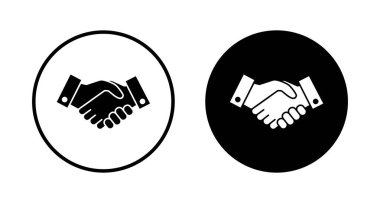 Beyaz arkaplanda iş tokalaşma simgesi vektörü izole edildi. Tokalaşma ikonu vektörü. Sözleşme anlaşması. Simge vektörüne güven. - Anlaştık. Oldu bil. ortaklık simgesi