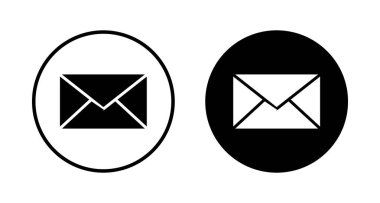 Beyaz arkaplanda posta vektör simgesi izole edildi. E- posta simgesi. Zarf çizimi. İleti