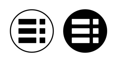 Menü Simgesi vektörü beyaz arkaplanda izole edildi. Web menü simgesi