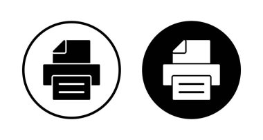 Yazıcı simgesi vektörü beyaz arkaplanda izole edildi. yazdırma simgesi. Faks vektör simgesi.