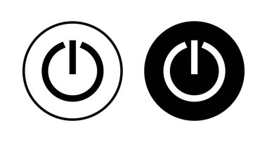 Beyaz arkaplanda güç simgesi vektörü izole edildi. Güç Düğmesi Simgesi. Güç simgesini başlat