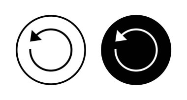 Beyaz arkaplanda izole edilmiş simge vektörünü tazele. Simge vektörünü yeniden yükle. Simgeyi güncelle. simgeyi dönüştür