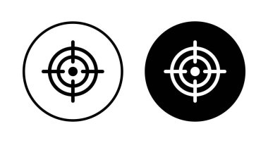 Hedef simge vektörü beyaz arkaplanda izole edildi. Hedef vektör simgesi. hedef simgesi. Pazarlama hedefi. Nişan al.