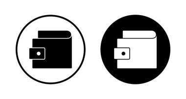 Cüzdan Simgesi vektörü beyaz arkaplanda izole edildi. para cüzdanı simgesi