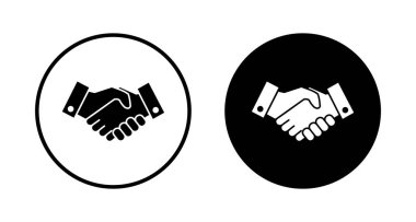 Beyaz arkaplanda iş tokalaşma simgesi vektörü izole edildi. Tokalaşma ikonu vektörü. Sözleşme anlaşması. Simge vektörüne güven. - Anlaştık. Oldu bil. ortaklık simgesi